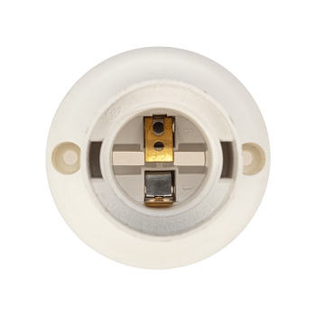 Патрон пластиковый настенный Е27 наклонный, белый, c этикеткой REXANT