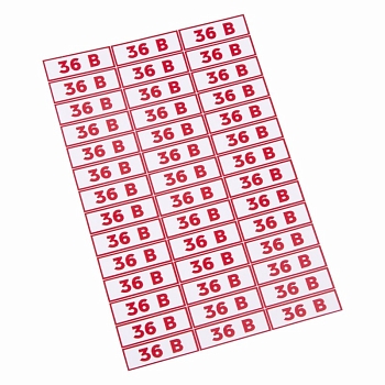 Наклейка знак электробезопасности " 36 В"10*30 мм Rexant ( 42 шт на листе)