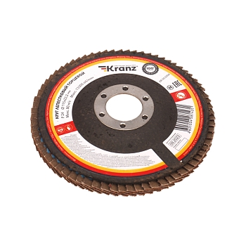 Круг лепестковый торцевой, P24, 115х22,2мм KRANZ