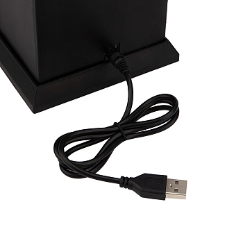 Светодиодный камин Старинные часы с эффектом живого огня 14,7x11,7x25 см, черный, батарейки 2хС (не в комплекте) USB NEON-NIGHT