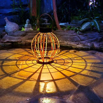 Светильник садовый Бамбук, 29см, 3000К, встроенный аккумулятор, солнечная панель, коллекция Бали REXANT