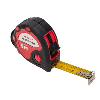 Рулетка измерительная Профи прорезиненный корпус, 5м х 19мм REXANT