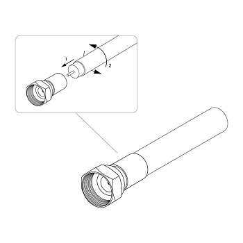 F-разъем для SAT, (с резиновым уплотнителем) REXANT