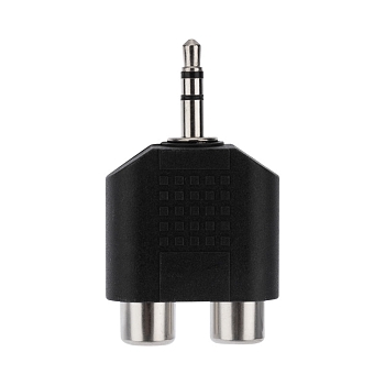 Переходник 3,5мм стерео штекер - 2 гнезда RCA, пластик REXANT