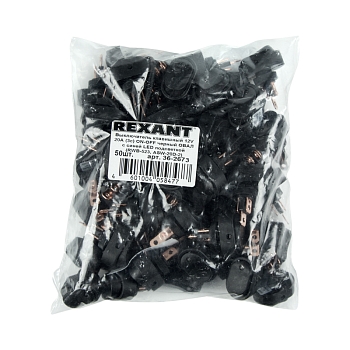 Выключатель клавишный овальный 12В 30А (3с) ON-OFF черный с зеленой LED-подсветкой REXANT