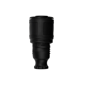 Розетка влагозащищенная переносная 1 гнездо, с/з, 16А, IP20/44 каучук, черная REXANT