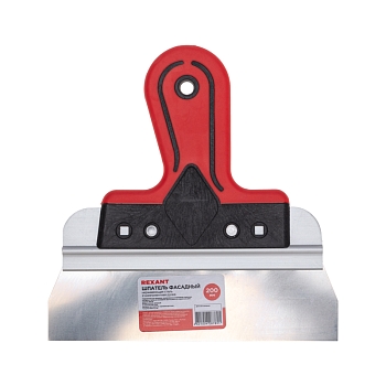 Шпатель фасадный, нержавеющая сталь, 200мм, 2-компонентная ручка REXANT