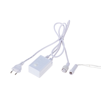 Гирлянда светодиодная Сеть треугольная 1,5х2х2м 136 LED ТЕПЛЫЙ БЕЛЫЙ прозрачный ПВХ IP65 свечение с динамикой 230В контроллер в комплекте NEON-NIGHT