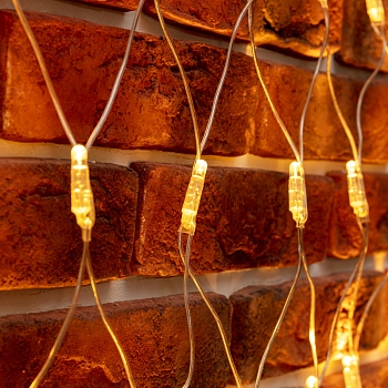 Гирлянда светодиодная Сеть треугольная 1,5х2х2м 136 LED ТЕПЛЫЙ БЕЛЫЙ прозрачный ПВХ IP65 свечение с динамикой 230В контроллер в комплекте NEON-NIGHT