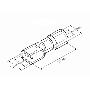 Клемма плоская полностью изолированная термоусаживаемая РПи-м-т 1.5-(6.3)/РпИм-т 1,25-7-0,8 гнездо 6.6 мм 0.5-1.5 мм² красный REXANT