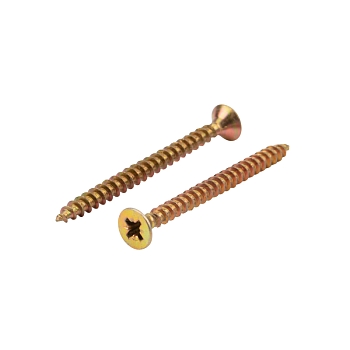 Саморез универсальный 5,0х60 мм, желтый цинк, пакет (10 шт/уп) KRANZ