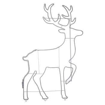 Фигура световая Сказочный олень из гибкого неона, 140х93 см, 1680 LED, цвет свечения белый NEON-NIGHT