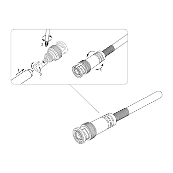 Разъем BNC штекер под винт с пружиной металл PROconnect