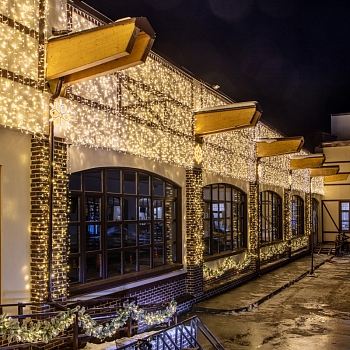 Гирлянда светодиодная Занавес 2х3м 600 LED ТЕПЛЫЙ БЕЛЫЙ белый ПВХ IP65 постоянное свечение 230В нужен блок 303-500-1 NEON-NIGHT