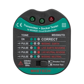 Тестер розеток, детектор автоматов MS5902RTD MASTECH