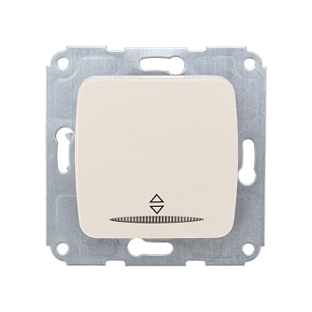 DEA Выключатель (переключатель) 1кл прох. (инд) с/у 10А мех. бежевый KRANZ