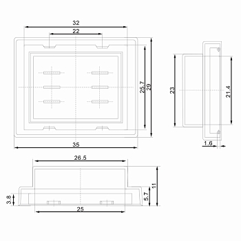 Влагозащитный колпачок для клавишных выключателей REXANT
