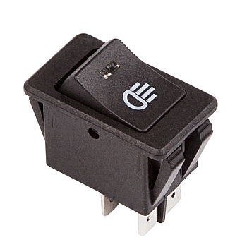 Выключатель клавишный 12В 35А (4с) ON-OFF с синей LED-подсветкой REXANT