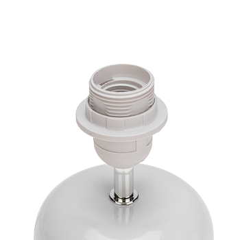 Светильник декоративный настольный Форте, основание белого цвета, белый абажур, цоколь Е27, 60Вт REXANT