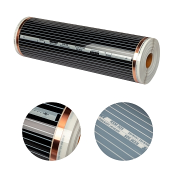 Пленочный теплый пол RXM 308 220Вт/м2, ширина 80 см, толщина 0,338, (Рулон 100 м) REXANT