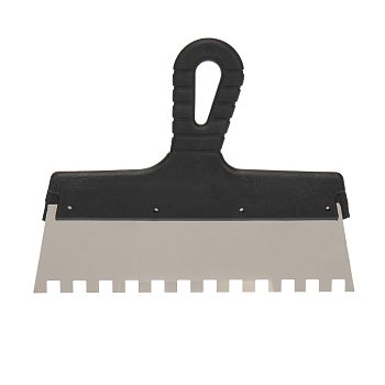 Шпатель фасадный REXANT 250 мм зуб 10х10 нержавеющая сталь, пластмассовая ручка