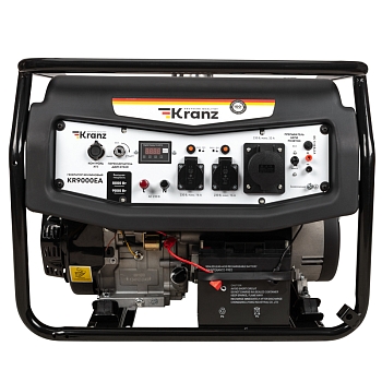 Генератор бензиновый KR9000EA, 9,0кВт, 230В, 25л, коннектор автоматики, электростартер KRANZ