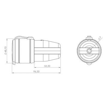 Розетка влагозащищенная переносная с крышкой 1 гнездо, с/з, 16А, IP54, каучук, желтая REXANT