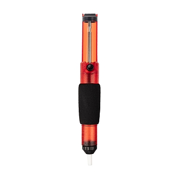 Вакуумный экстрактор припоя (оловоотсос), пластик, прозрачно-красный REXANT