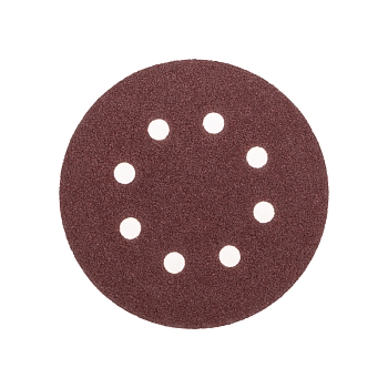 Диск абразивный на ворсовой основе, на липучке, перфорированный, P60, 125мм, 10 шт. KRANZ