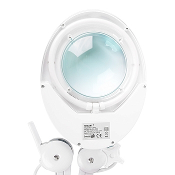 Лупа на струбцине круглая 3D с подсветкой и крышкой, ø127мм, белая (6025,ВО) REXANT