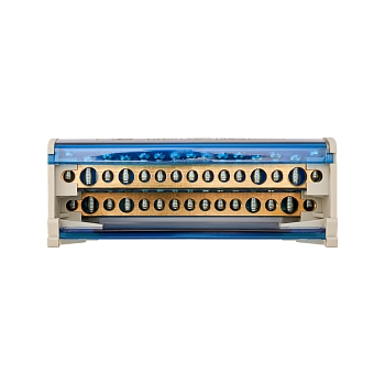 Шина на DIN-рейку в корпусе (кросс-модуль) 2х15 REXANT