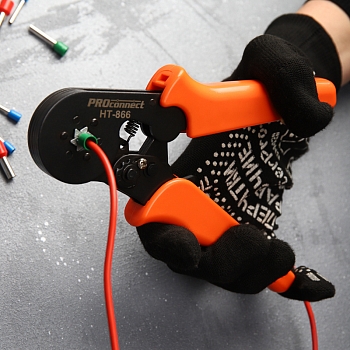 Кримпер HT-866 для обжима штыревых наконечников 0,25-6,0мм² PROconnect