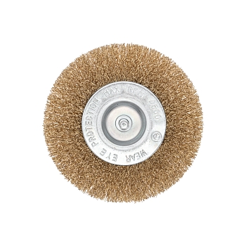 Щетка дисковая для дрели, витая латунированная проволока, 100мм KRANZ