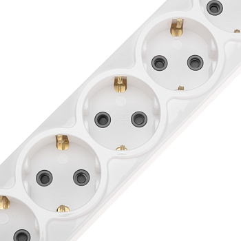 Удлинитель PREMIUM 6 гнезд, 1,5м, 3х1,5мм², с/з, белый REXANT