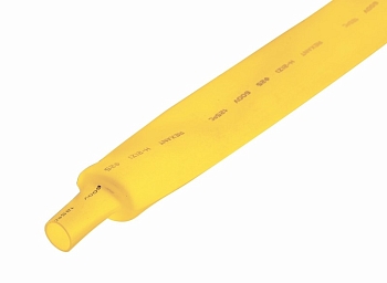 Трубка термоусаживаемая ТУТ нг 25,0/12,5мм, желтая, упаковка 10 шт. по 1м REXANT