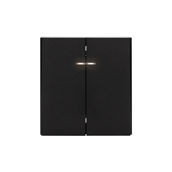 Выключатель STRONG 2 кл с подсветкой 10А с/у антрацит KRANZ