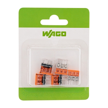 2273-203 Экcпресс-клемма, 3-проводная до 2,5 мм², (5 шт/уп)  WAGO