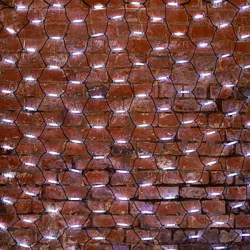 Гирлянда светодиодная Сеть 2x1,5м 288 LED БЕЛЫЙ черный каучук IP67 постоянное свечение 230В блок в комплекте NEON-NIGHT