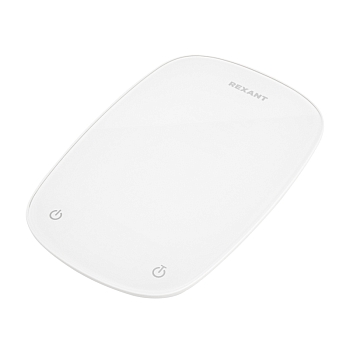 Весы кухонные электронные, белые/овальные/стекло/до 5 кг REXANT