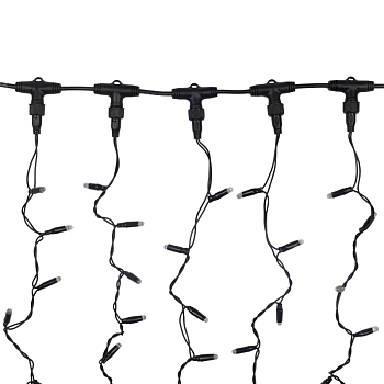 Гирлянда светодиодная Занавес 2х1,5м 360 LED ЖЕЛТЫЙ черный ПВХ IP65 постоянное свечение 230В блок в комплекте NEON-NIGHT