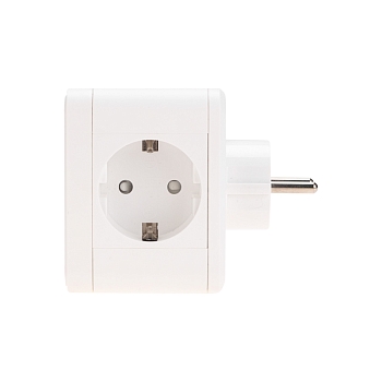 Двойник электрический Куб 16А с/з + 2хUSB-A 2,4А + USB Type-C 3А с ночной подсветкой, белый REXANT