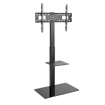 Напольная стойка с кронштейном для телевизора 37"-70", с дополнительной полкой для медиаоборудования, серия PROFI REXANT