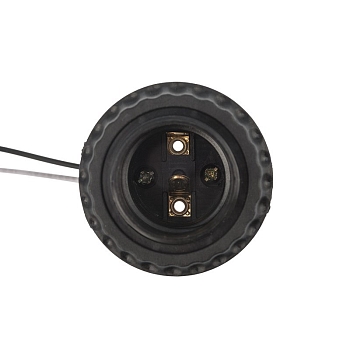 Патрон E27 с проводом 20см черный REXANT