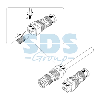 Разъем BNC штекер с клеммной колодкой REXANT