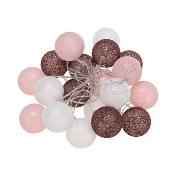 Тайские фонарики Вельвет 3,5 м, 20 LED, прозрачный ПВХ, теплый белый, питание USB NEON-NIGHT