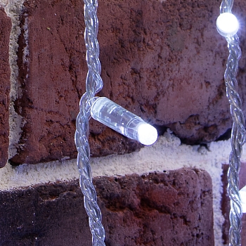 Гирлянда светодиодная Занавес 2х9м 1200 LED БЕЛЫЙ прозрачный ПВХ IP65 постоянное свечение 230В блок в комплекте NEON-NIGHT