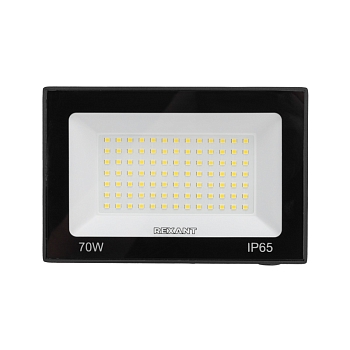 Прожектор светодиодный СДО 70Вт 5600Лм 6500К холодный свет, черный корпус REXANT