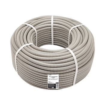 Труба гофрированная из ПВХ, с зондом, Ø16мм (бухта 50 м/уп) REXANT