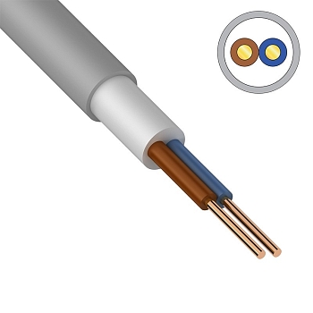Кабель силовой медный NUM-O 2x1,5 мм² 100 м ГОСТ 31996-2012, ТУ 3520-015-38229892-2015