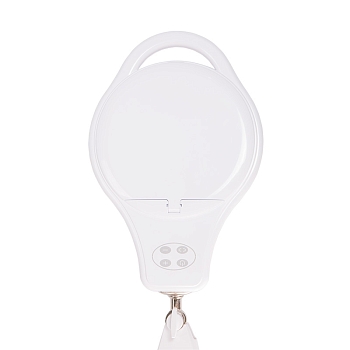 Лупа на струбцине круглая 5D с подсветкой 96 SMD LED, теплый и холодный свет, ø127мм, белая REXANT